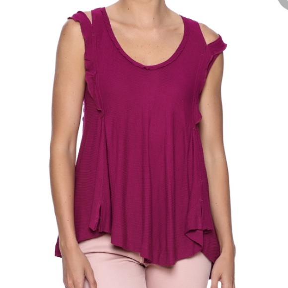 Free People Tops - Free People Bondi Magenta Thermal Tank Size Med